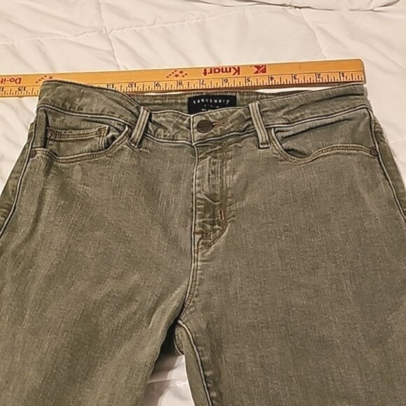 Sanctuary Women's Skinny Jeans Size 27 4 Olive Green Denim Social Ankle Mid Rise - Picture 9 of 15